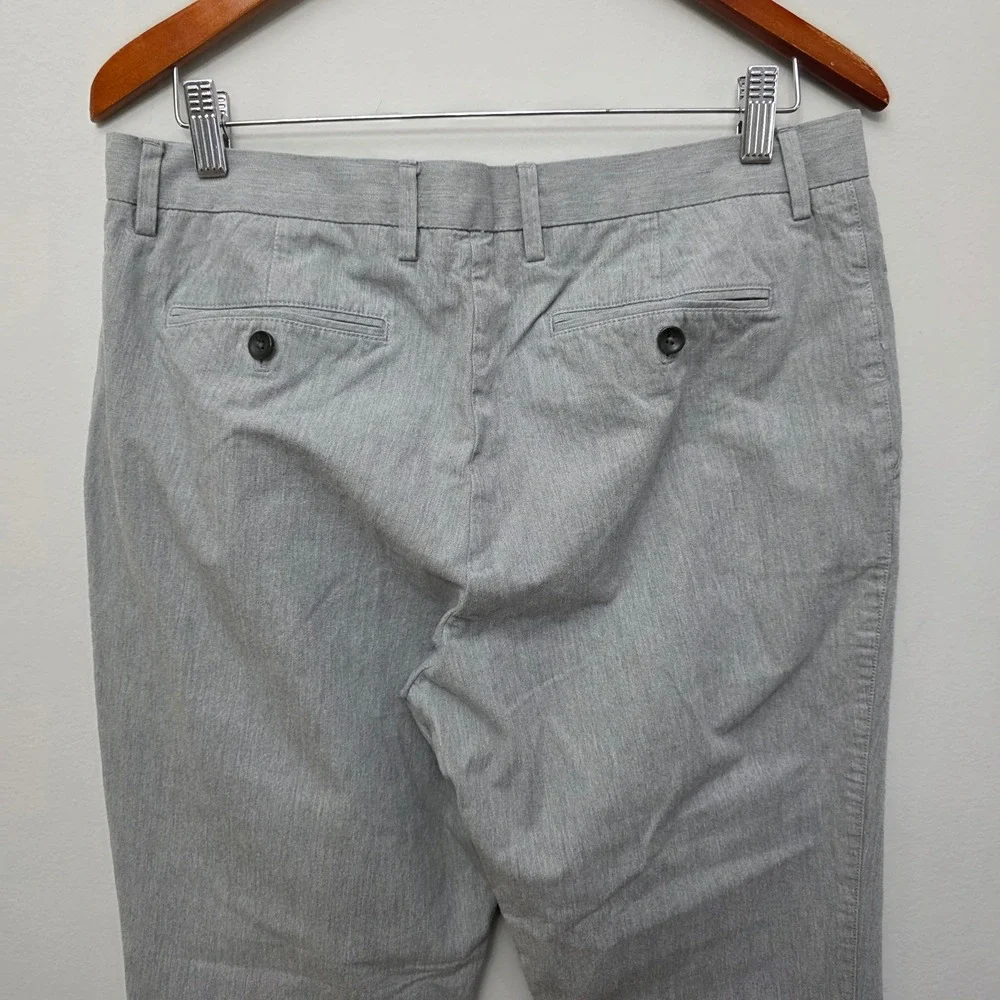 Banana Republic Kentfield Pant Mens 33x32 Gray Cotton Chino Slim Business Casual